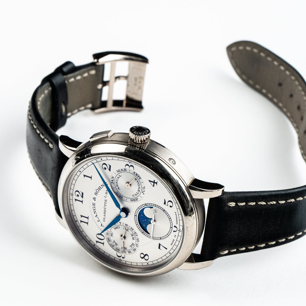 A. Lange & Söhne 1815 238.026E Annual Calendar Moon Phase White Gold Silver Dial