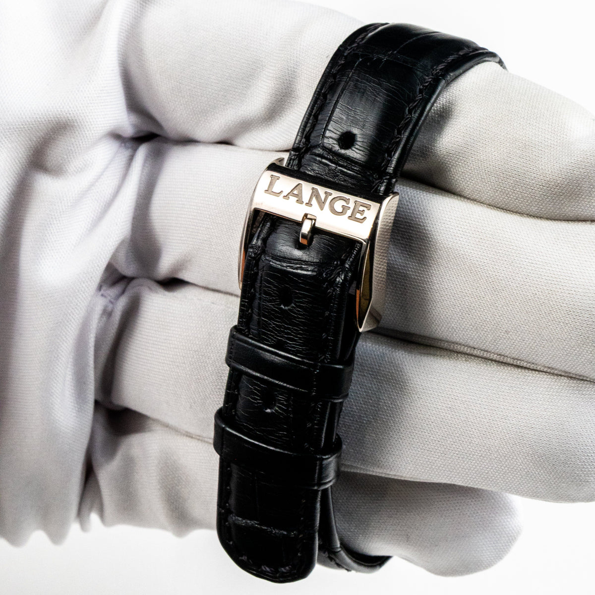 A. Lange & Söhne 192.029 Lange 1 Moon Phase White Gold Black Dial