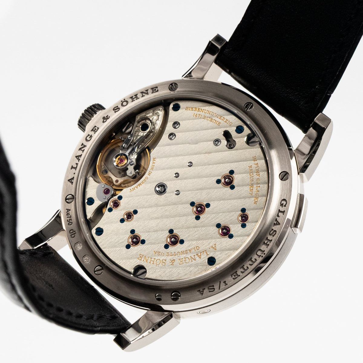 A. Lange & Söhne 192.029 Lange 1 Moon Phase White Gold Black Dial