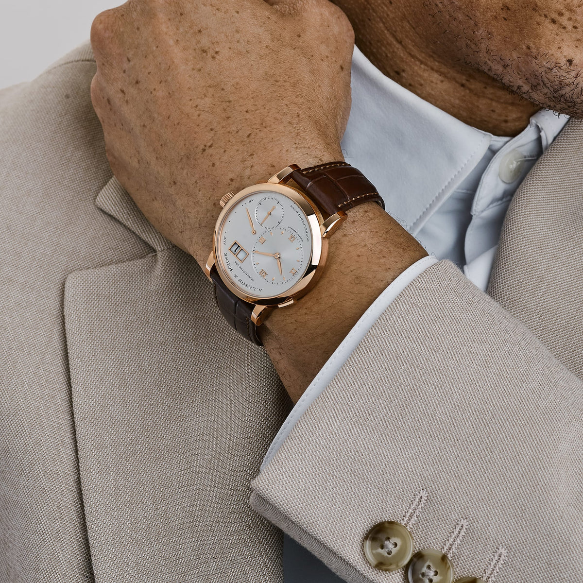 A. Lange & Söhne Lange 1 191.032 Rose Gold Silver Dial