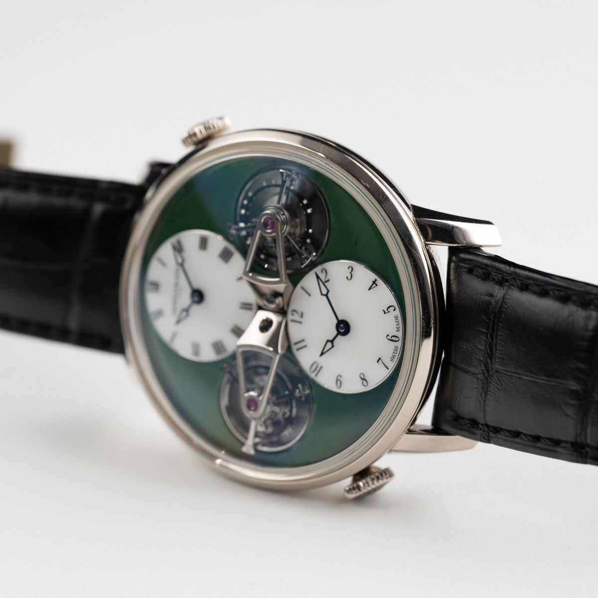 Arnold & Son Double Tourbillon 1DTAW.Z01A.C121W White Gold Jade Green White Opal Dial Piece Unique (2022)