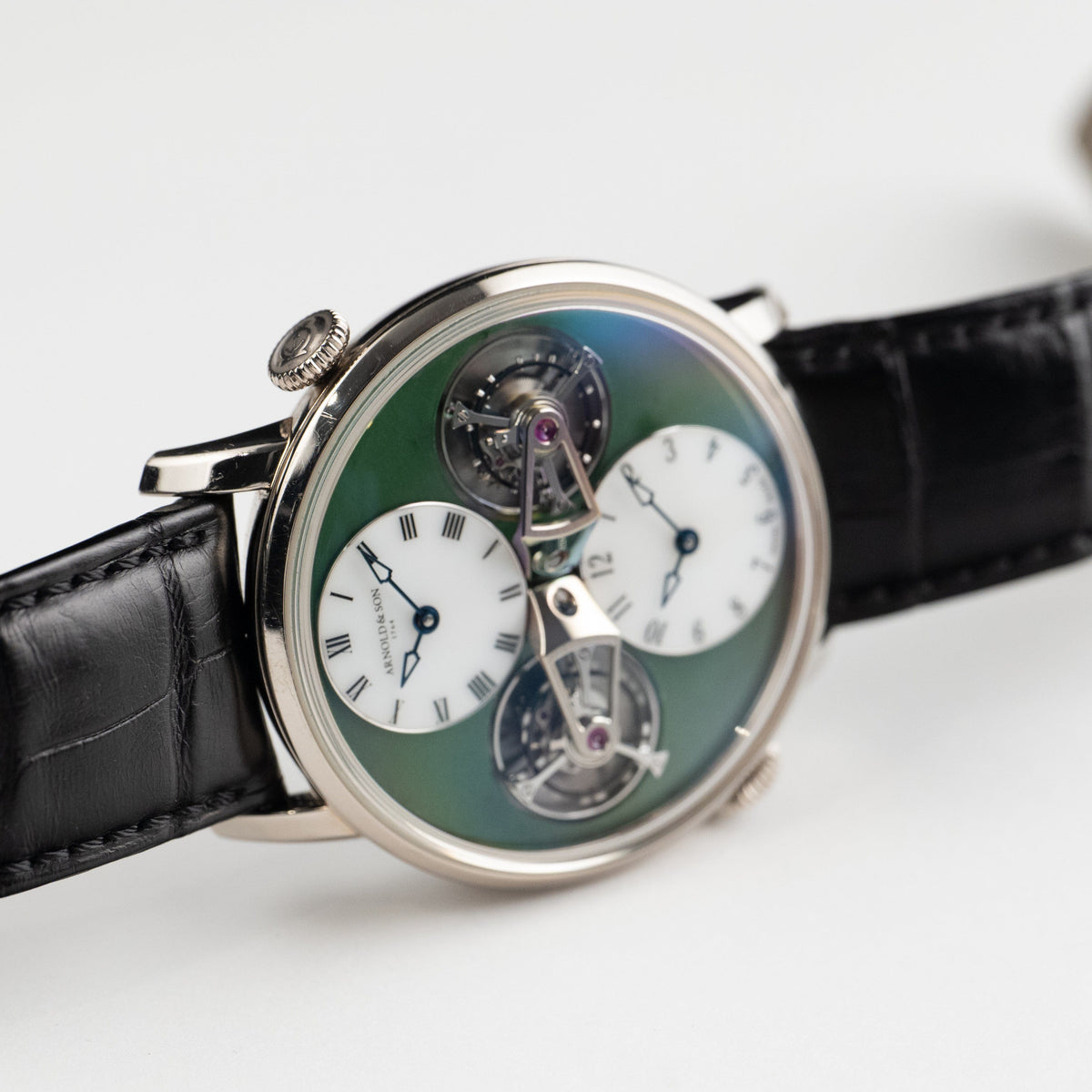 Arnold & Son Double Tourbillon 1DTAW.Z01A.C121W White Gold Jade Green White Opal Dial Piece Unique (2022)