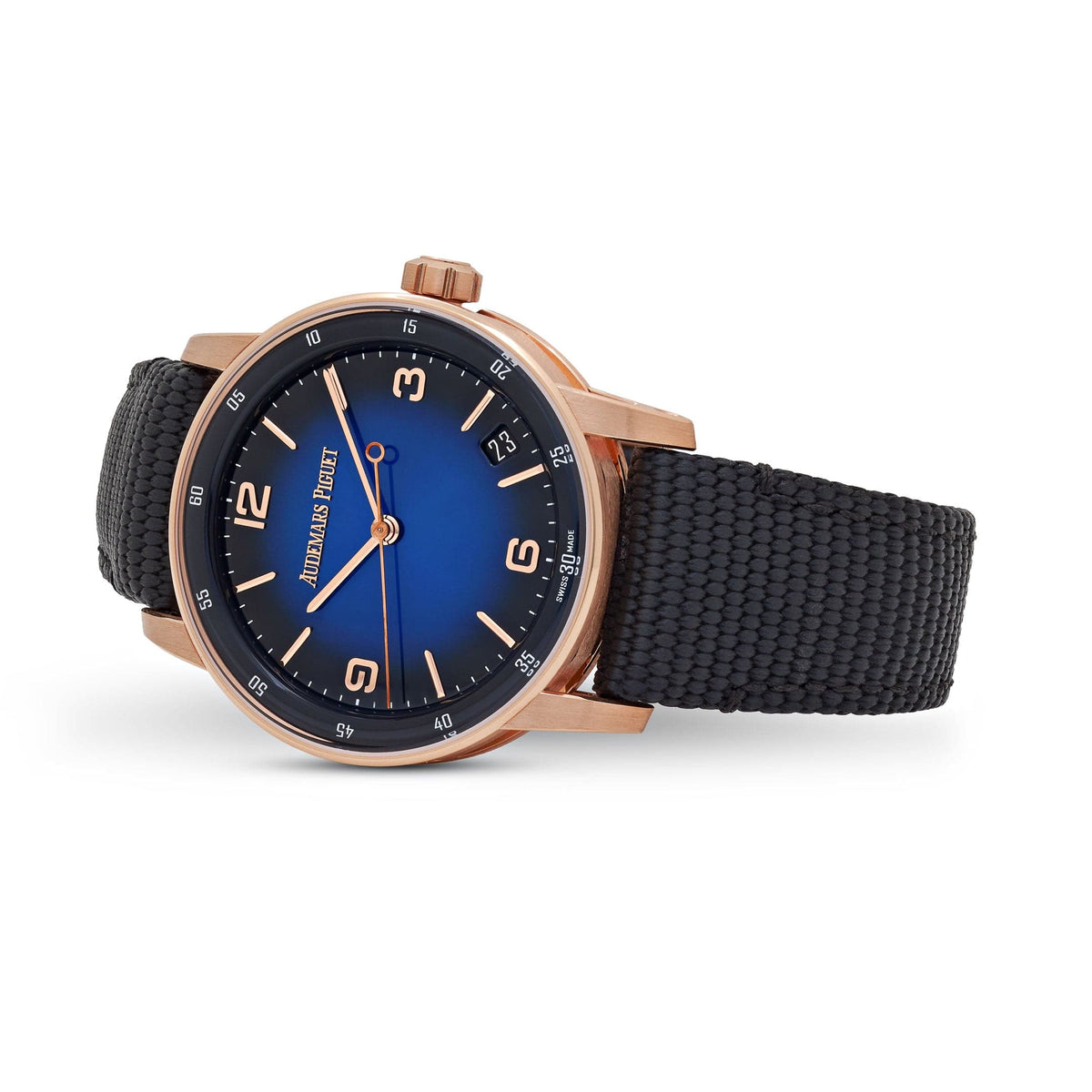 Audemars Piguet Code 11.59 15210OR.OO.A028CR.01 Rose Gold Smoked Lacquered Blue Dial