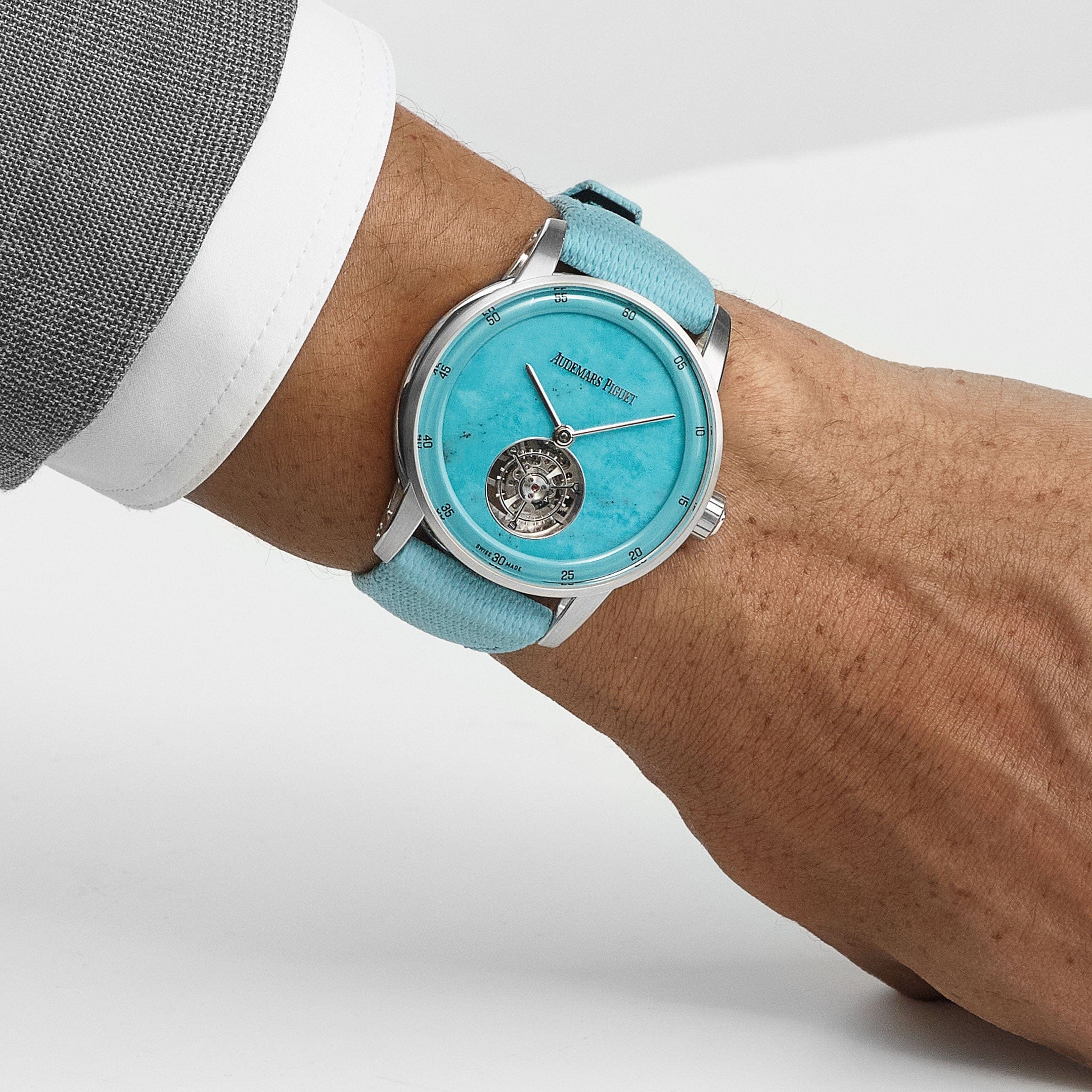 Audemars Piguet Code 11.59 26396PN.OO.D326VE.98 Flying Tourbillon White Gold Platinum Turquoise Stone Dial Limited Edition (2025)