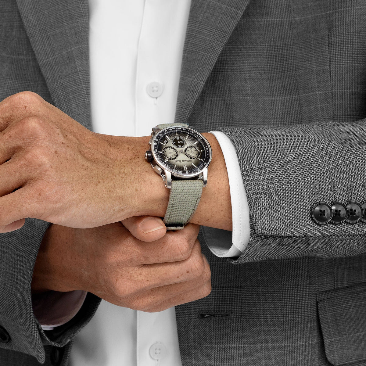 Audemars Piguet Code 11.59 Chronograph 26393QT.OO.A064KB.01 Stainless Steel Black Ceramic Beige Dial