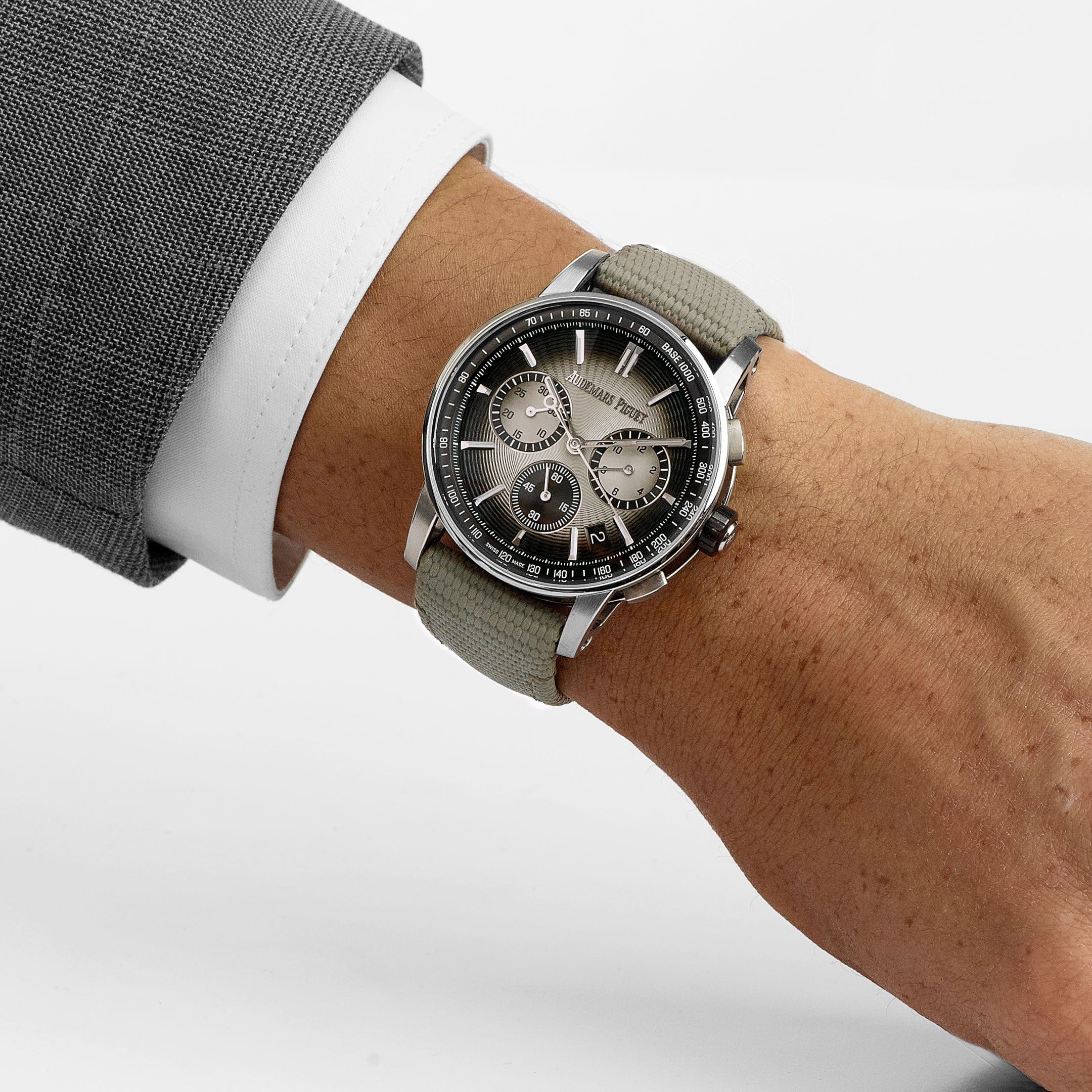 Audemars Piguet Code 11.59 Chronograph 26393QT.OO.A064KB.01 Stainless Steel Black Ceramic Beige Dial