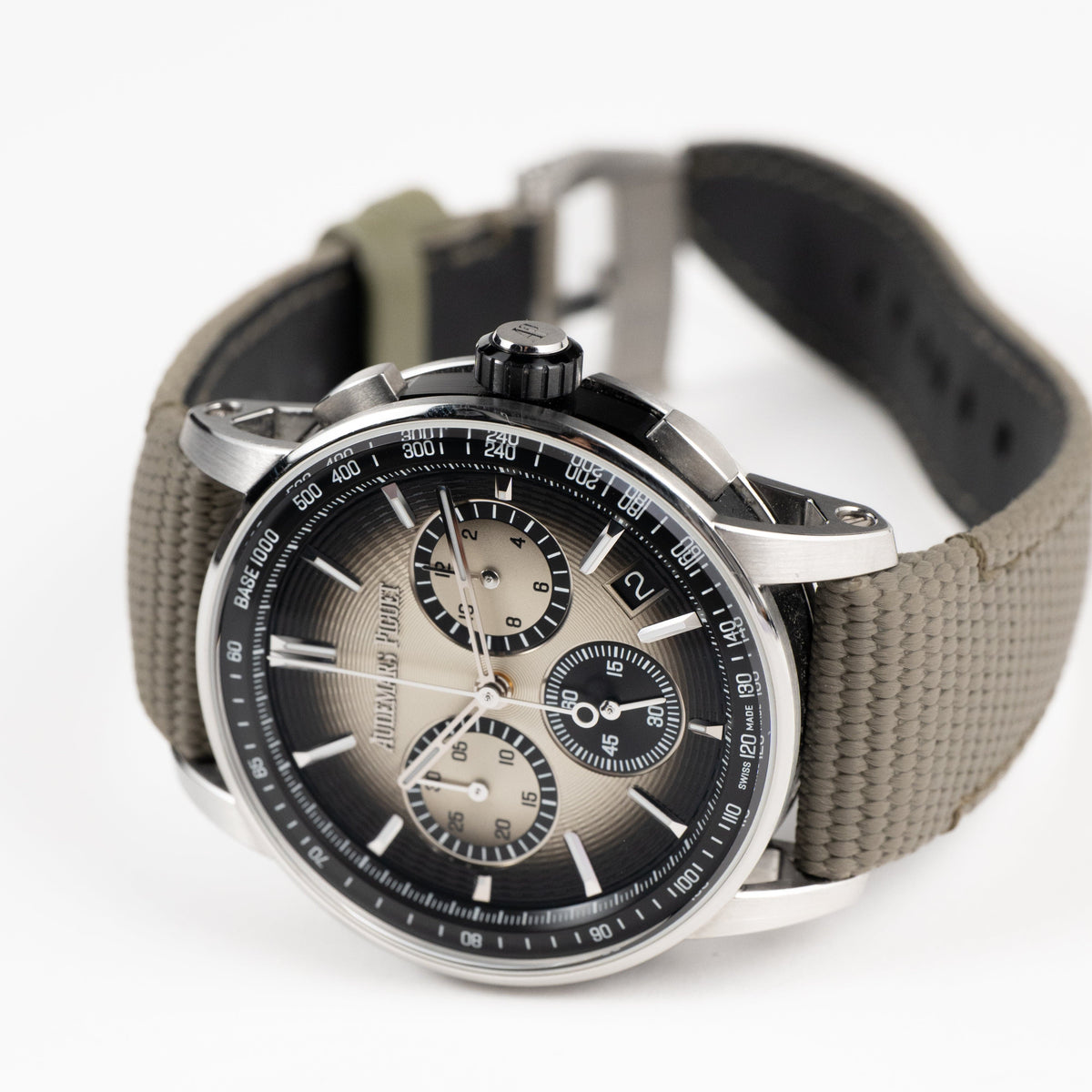 Audemars Piguet Code 11.59 Chronograph 26393QT.OO.A064KB.01 Stainless Steel Black Ceramic Beige Dial
