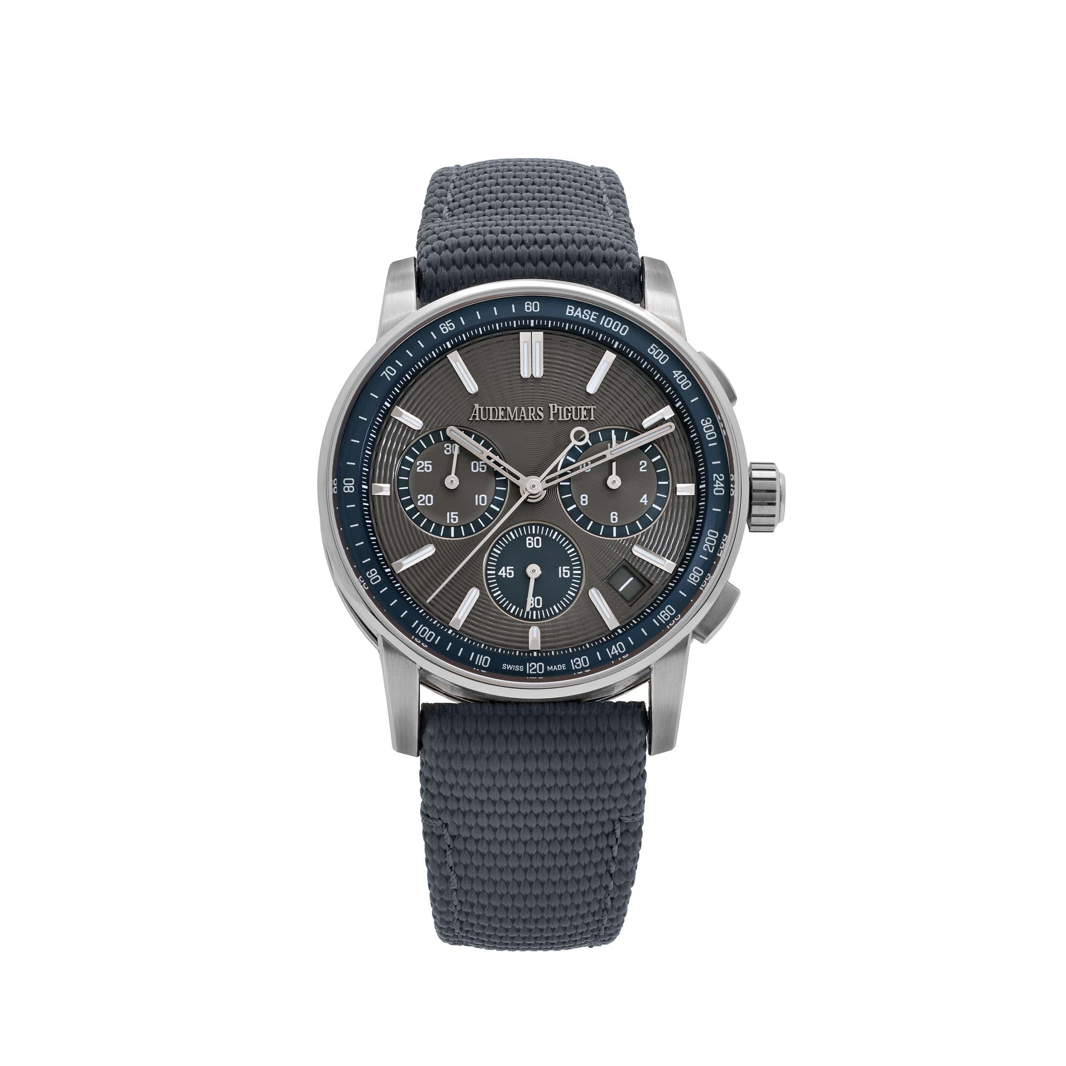 Audemars Piguet Code 11.59 Selfwinding Chronograph 26393ST.OO.A009KB.01 Stainless Steel Grey Dial Blue Accents (2025)