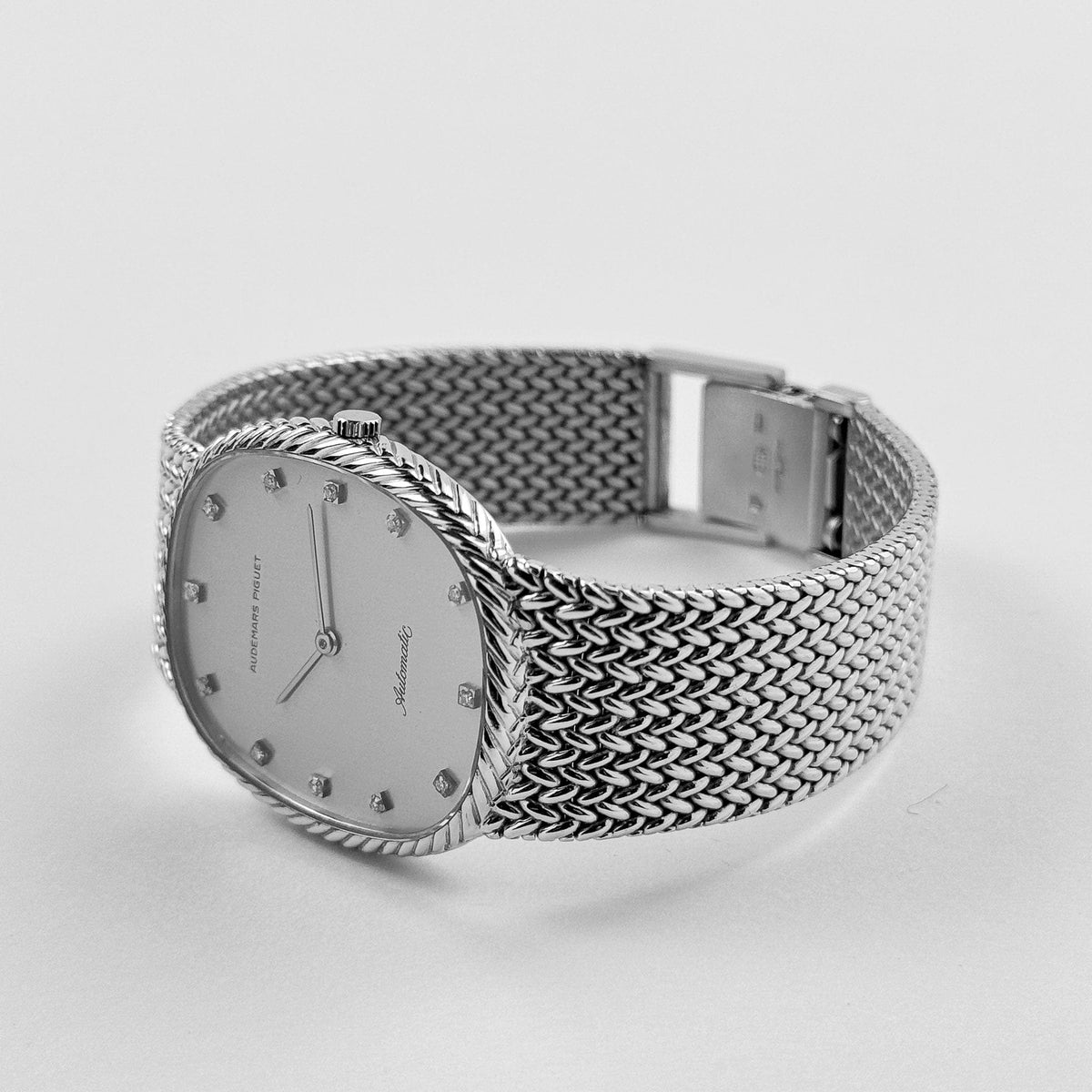 Audemars Piguet Jumbo Ellipse White Gold Silver Diamond Dial Automatic