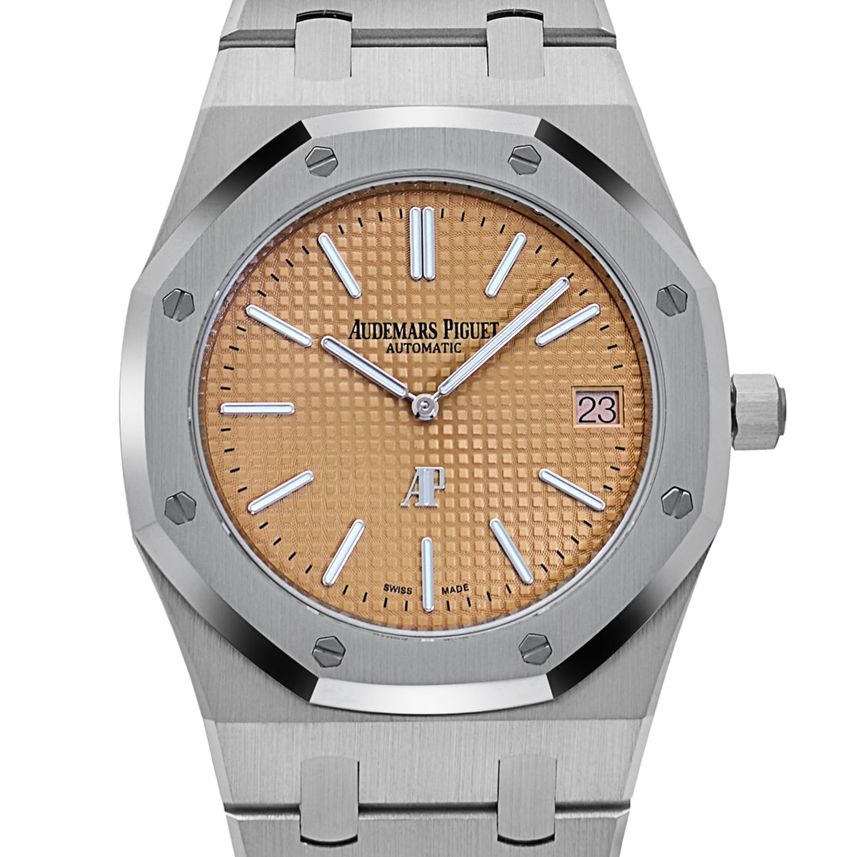 Audemars Piguet Royal Oak 15202BC.OO.1240BC.01 'Jumbo' Extra-Thin White Gold Salmon Dial (2019)