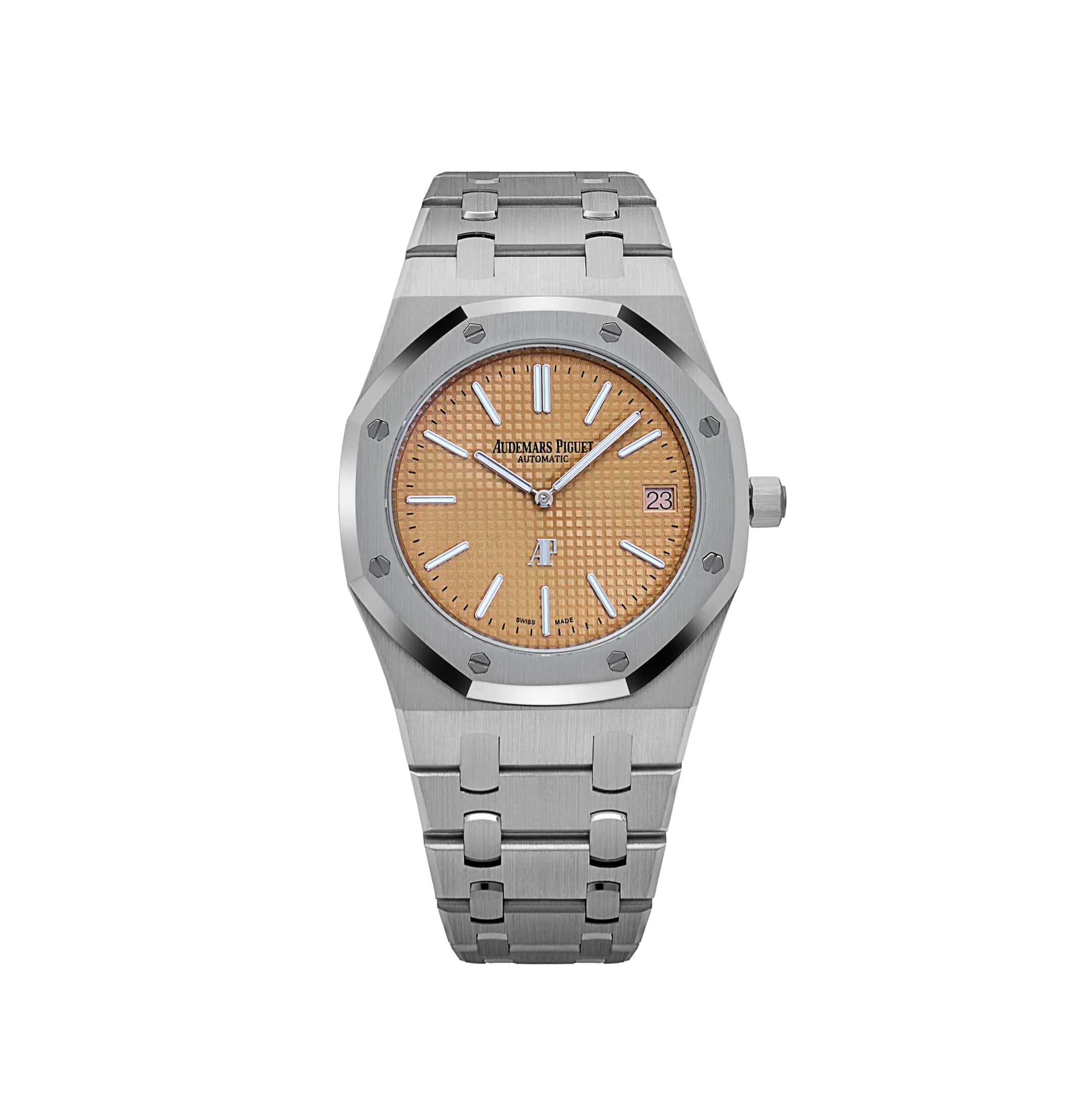 Audemars Piguet Royal Oak 15202BC.OO.1240BC.01 'Jumbo' Extra-Thin White Gold Salmon Dial (2019)