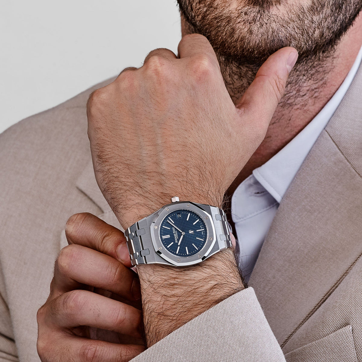 Audemars Piguet Royal Oak 15202ST.OO.1240ST.01 'Jumbo' Extra-Thin Stainless Steel Blue Dial