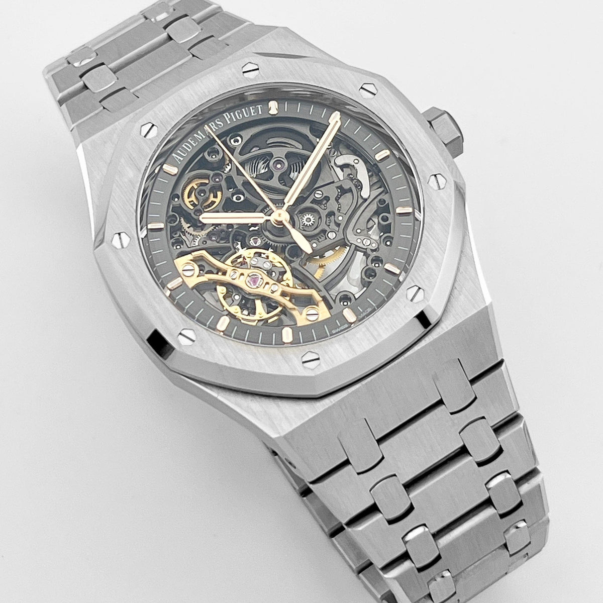 Audemars Piguet Royal Oak 15407ST.OO.1220ST.01 Double Balance Wheel Stainless Steel Openworked Dial (2017)