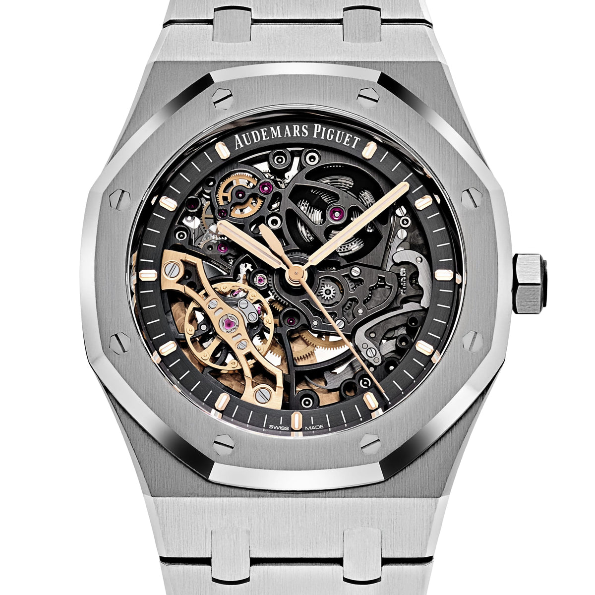 Audemars Piguet Royal Oak 15407ST.OO.1220ST.01 Double Balance Wheel Stainless Steel Openworked Dial (2017)