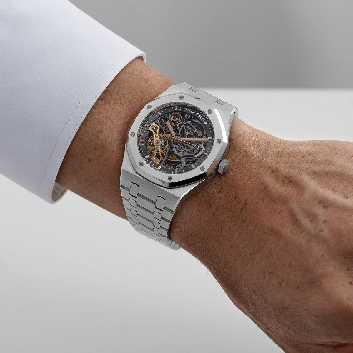 Audemars Piguet Royal Oak 15407ST.OO.1220ST.01 Double Balance Wheel Stainless Steel Openworked Dial (2017)