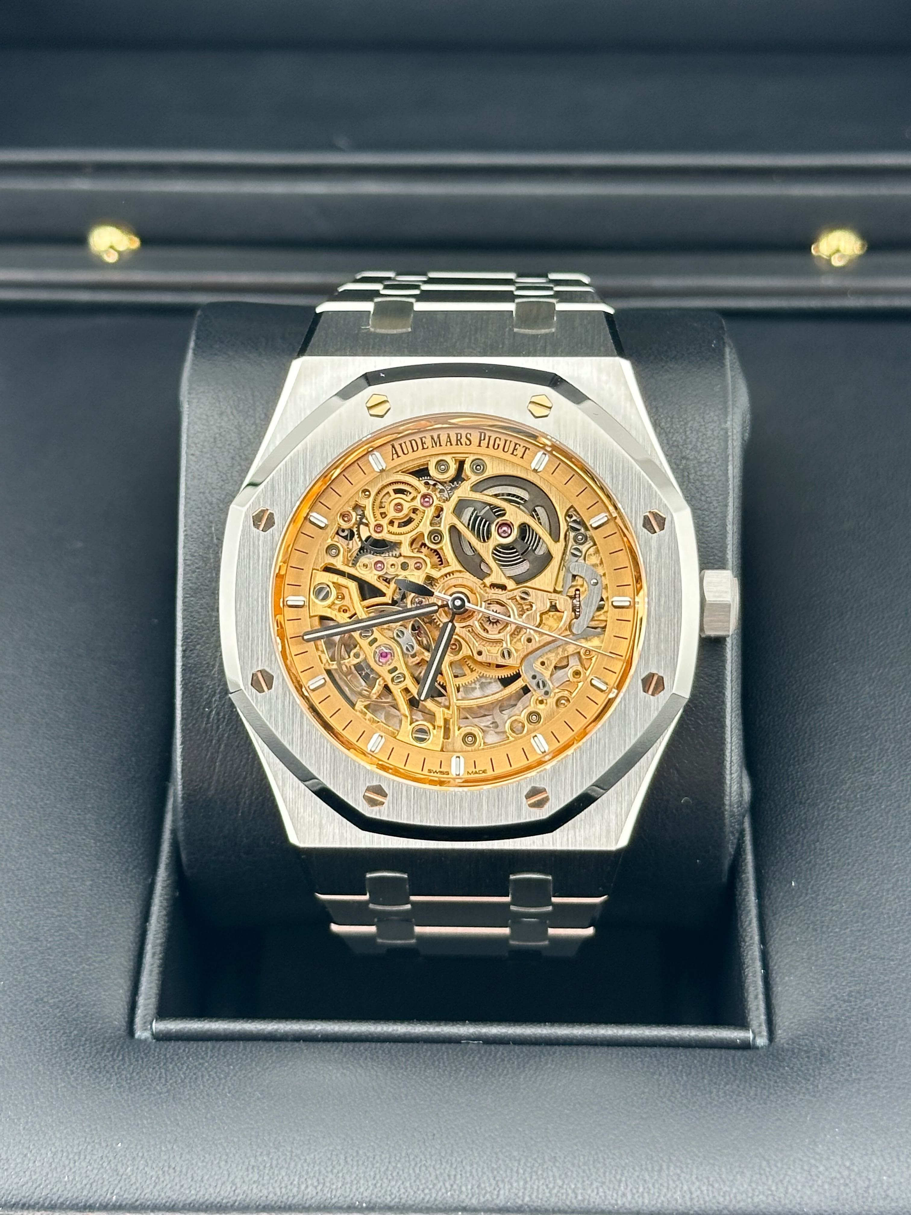 Audemars Piguet Royal Oak 15407ST.OO.1220ST.02 Double Balance Wheel Openworked Stainless Steel Pink Gold-Toned Dial (2026)