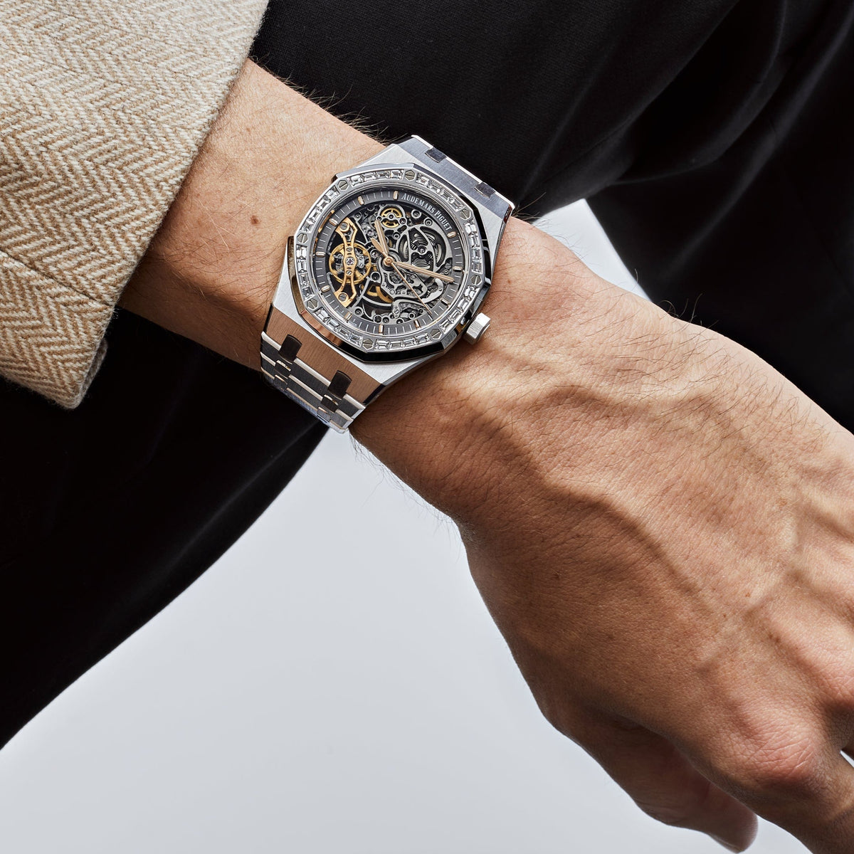 Audemars Piguet Royal Oak 15412BC.ZZ.1220BC.01 Double Balance Wheel Openworked Diamond Bezel