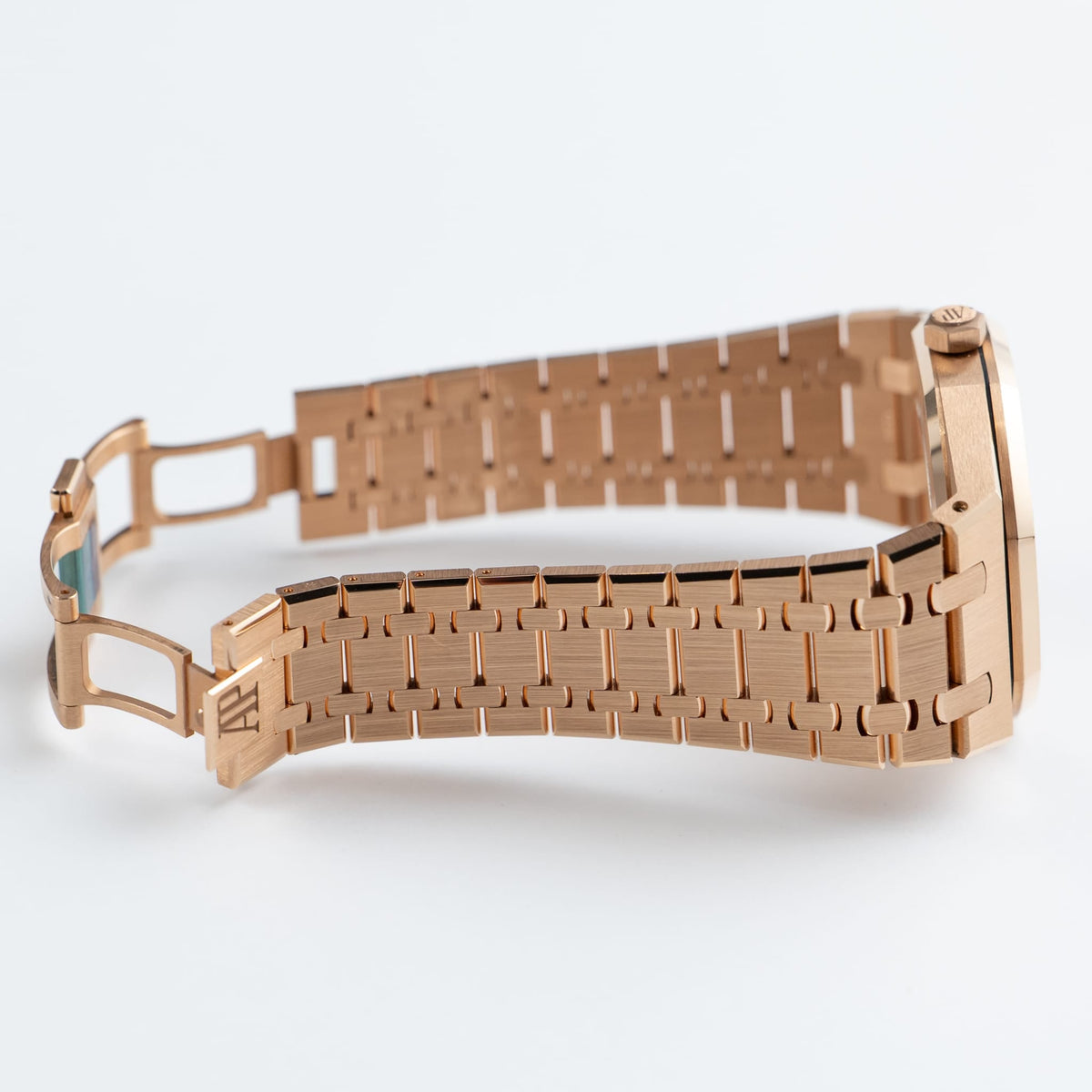 Audemars Piguet Royal Oak 15413OR.YY.1220OR.01 Rose Gold Rainbow Sapphires Bezel Diamond Dial (2021)