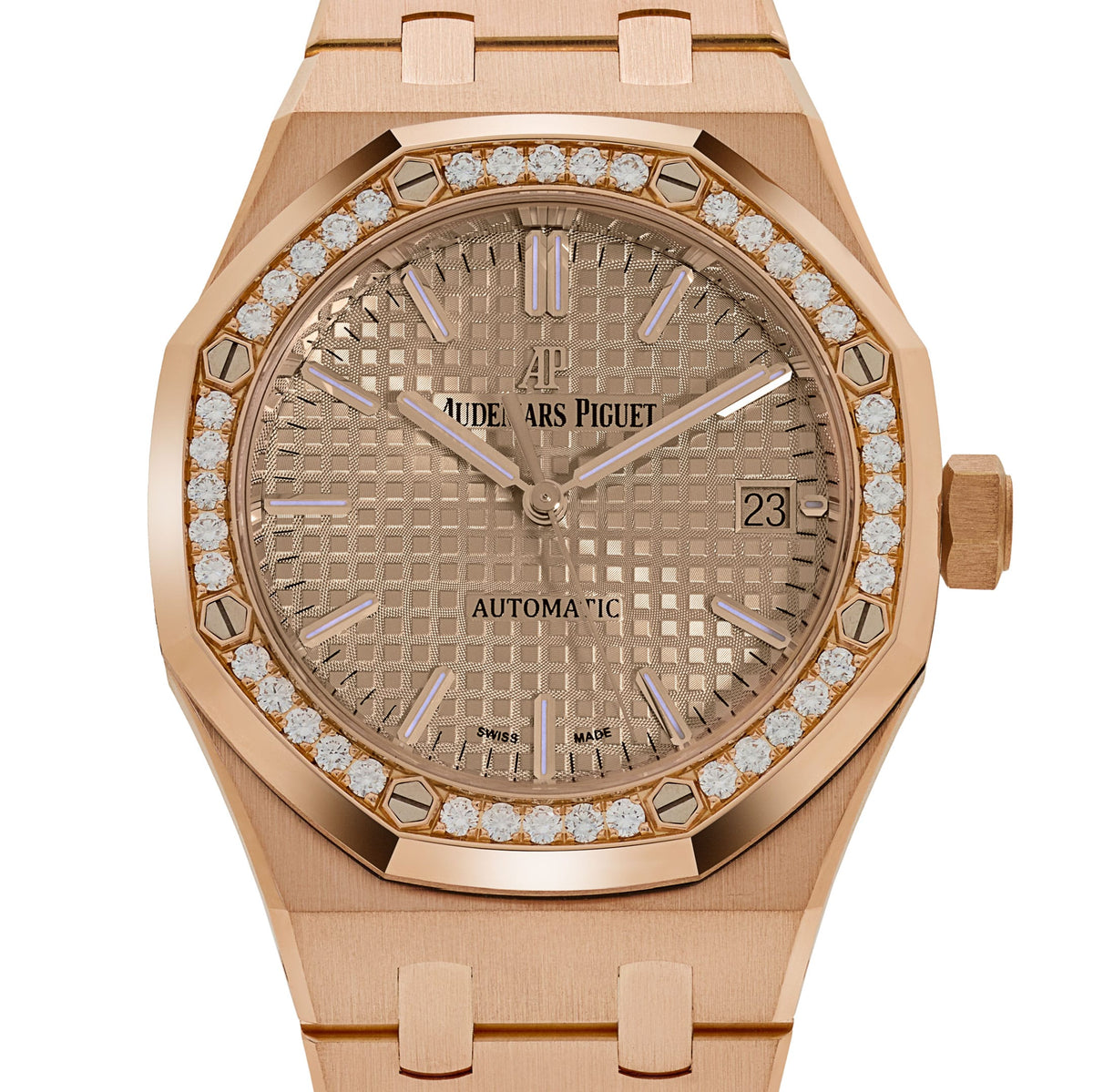 Audemars Piguet Royal Oak 15451OR.ZZ.1256OR.03 'Ladies' Rose Gold Diamond Bezel (2019)