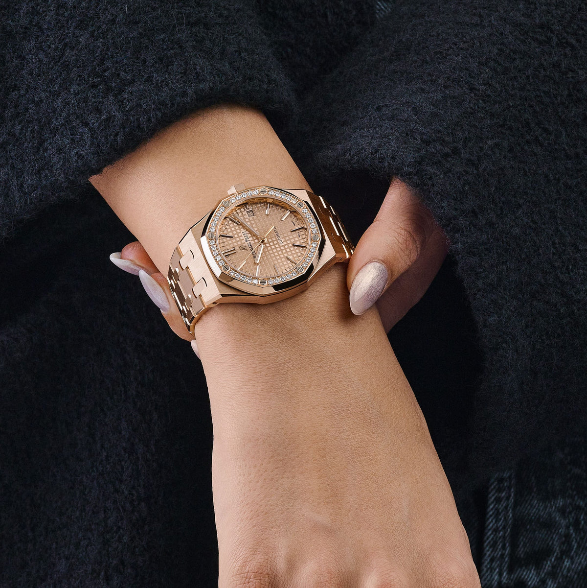 Audemars Piguet Royal Oak 15451OR.ZZ.1256OR.03 'Ladies' Rose Gold Diamond Bezel (2019)