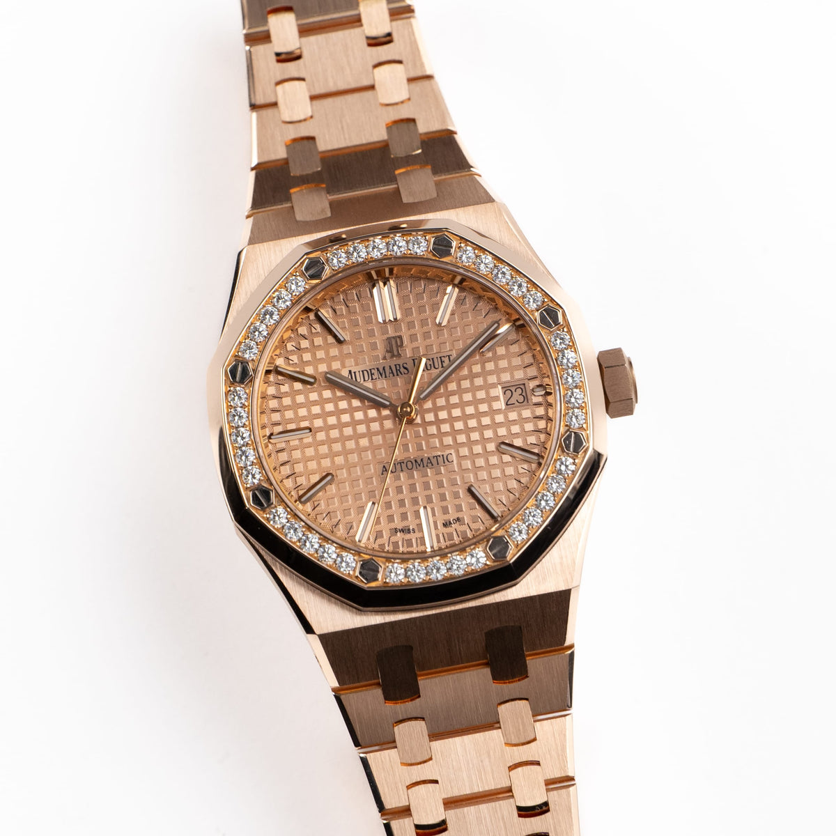Audemars Piguet Royal Oak 15451OR.ZZ.1256OR.03 'Ladies' Rose Gold Diamond Bezel (2019)