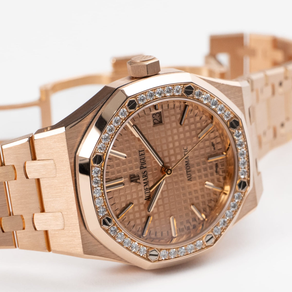 Audemars Piguet Royal Oak 15451OR.ZZ.1256OR.03 'Ladies' Rose Gold Diamond Bezel (2019)