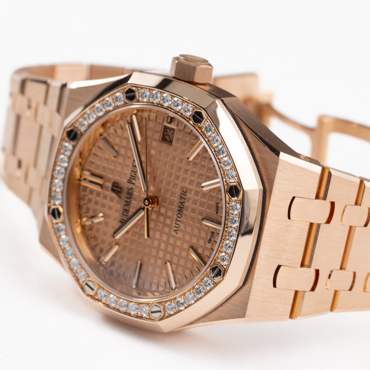 Audemars Piguet Royal Oak 15451OR.ZZ.1256OR.03 'Ladies' Rose Gold Diamond Bezel (2019)