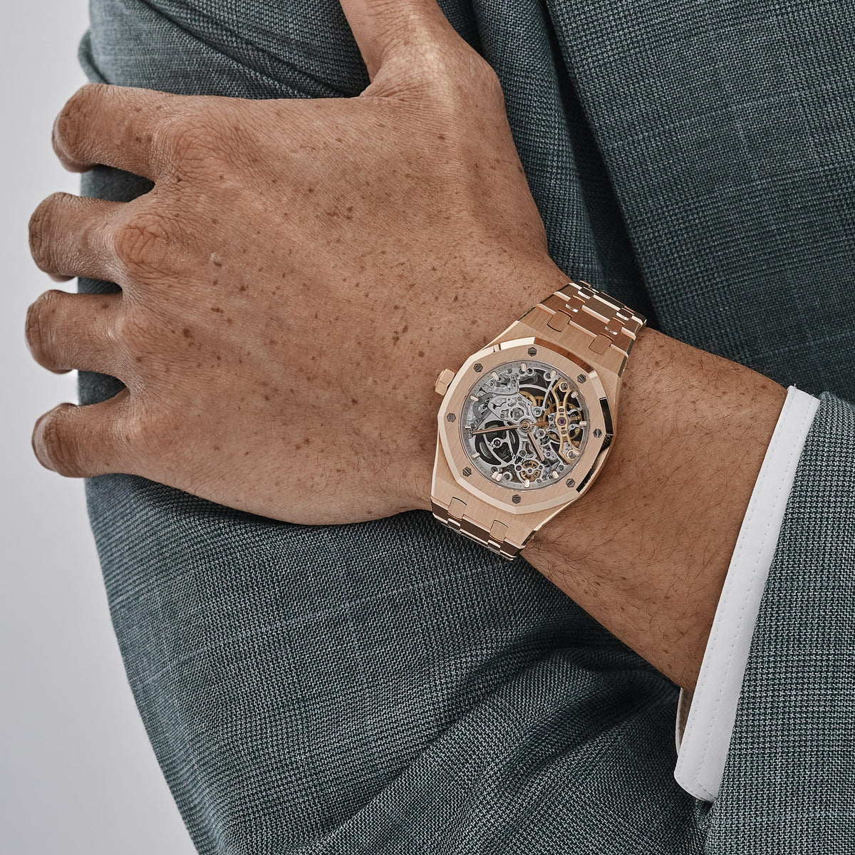 Audemars Piguet Royal Oak 15467OR.OO.1256OR.01 Double Balance Wheel Openworked Rose Gold (2018)