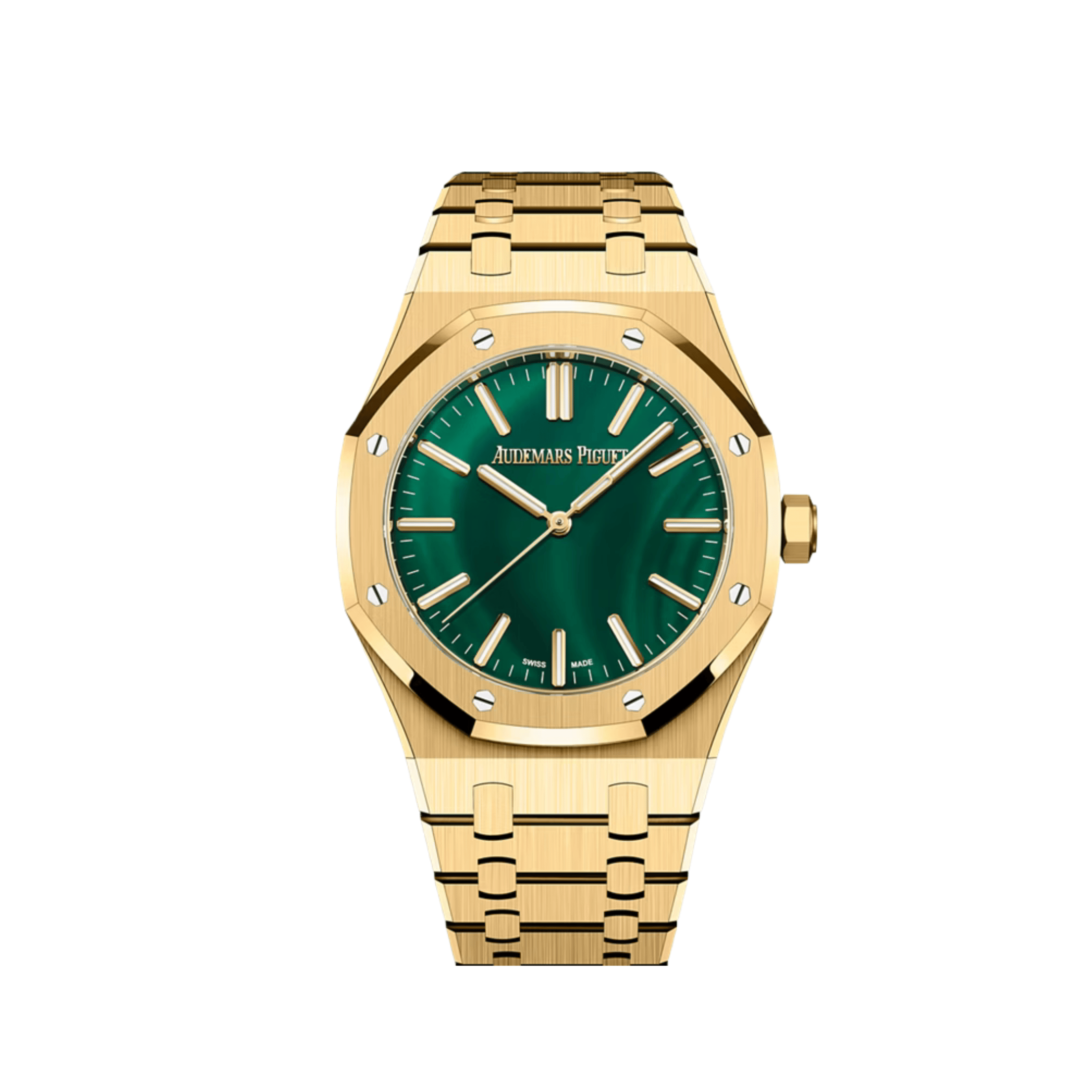 Audemars Piguet Royal Oak 15513BA.OO.1320BA.01 Yellow Gold Malachite Stone Dial (2026)