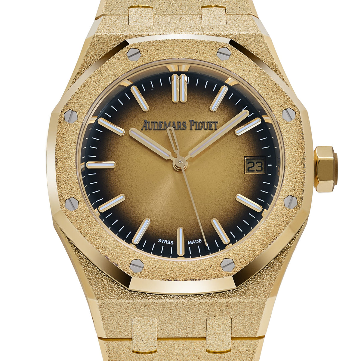 Audemars Piguet Royal Oak 15550BA.GG.1356BA.01 Frosted Yellow Gold Smoked Yellow Dial (2024)