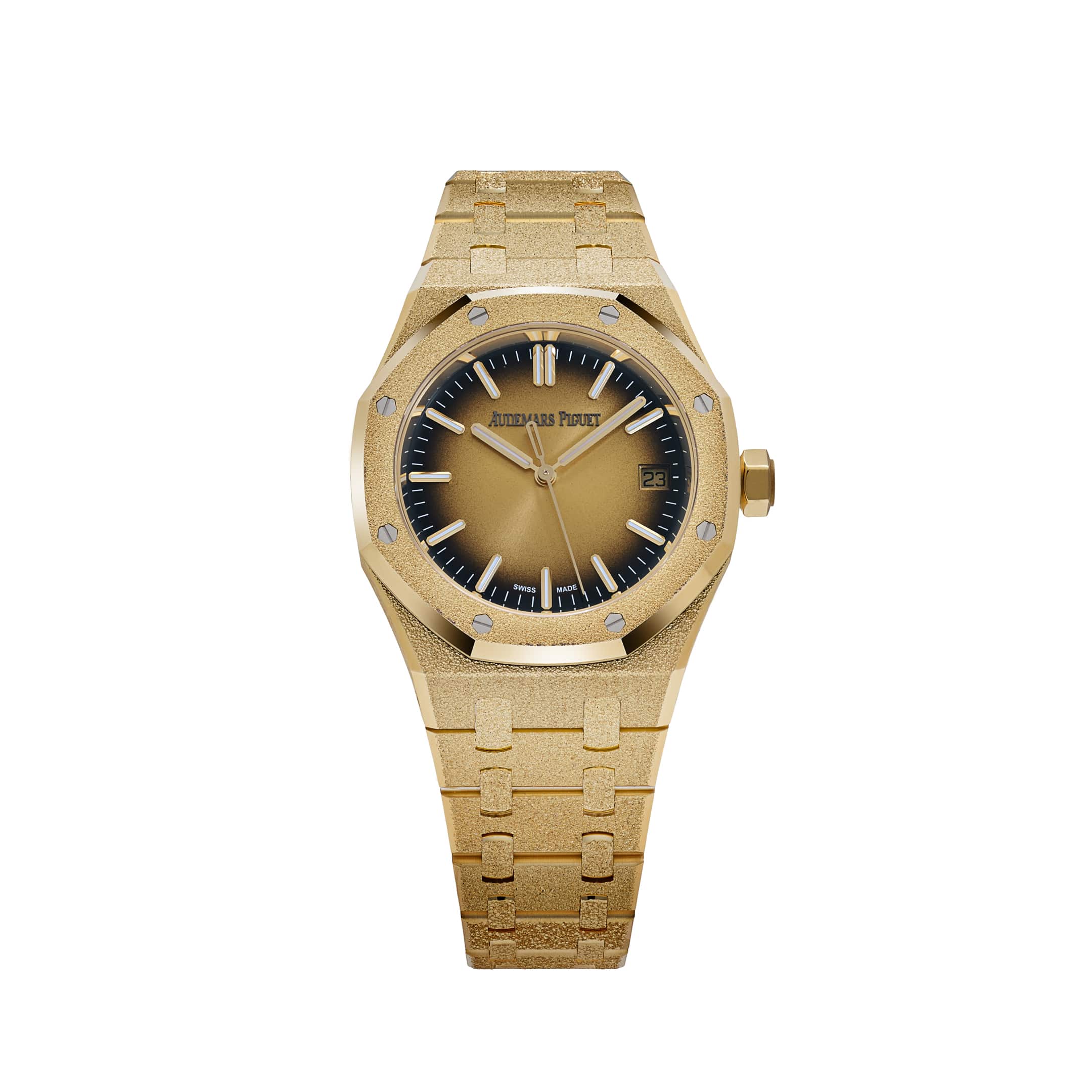 Audemars Piguet Royal Oak 15550BA.GG.1356BA.01 Frosted Yellow Gold Smoked Yellow Dial (2024)