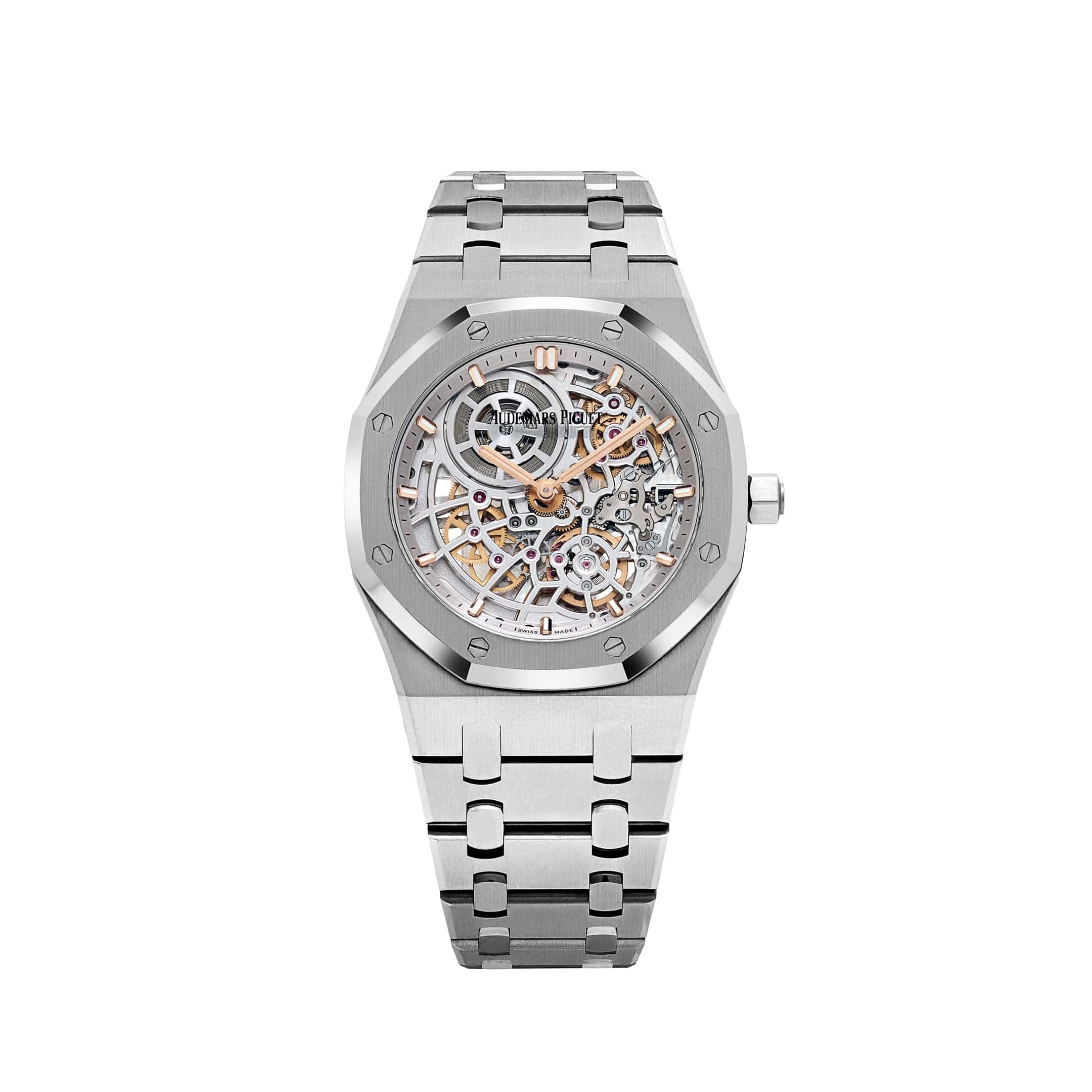 Audemars Piguet Royal Oak 16204ST.OO.1240ST.01 'Jumbo Extra-Thin' 50th Anniversary Stainless Steel Openworked