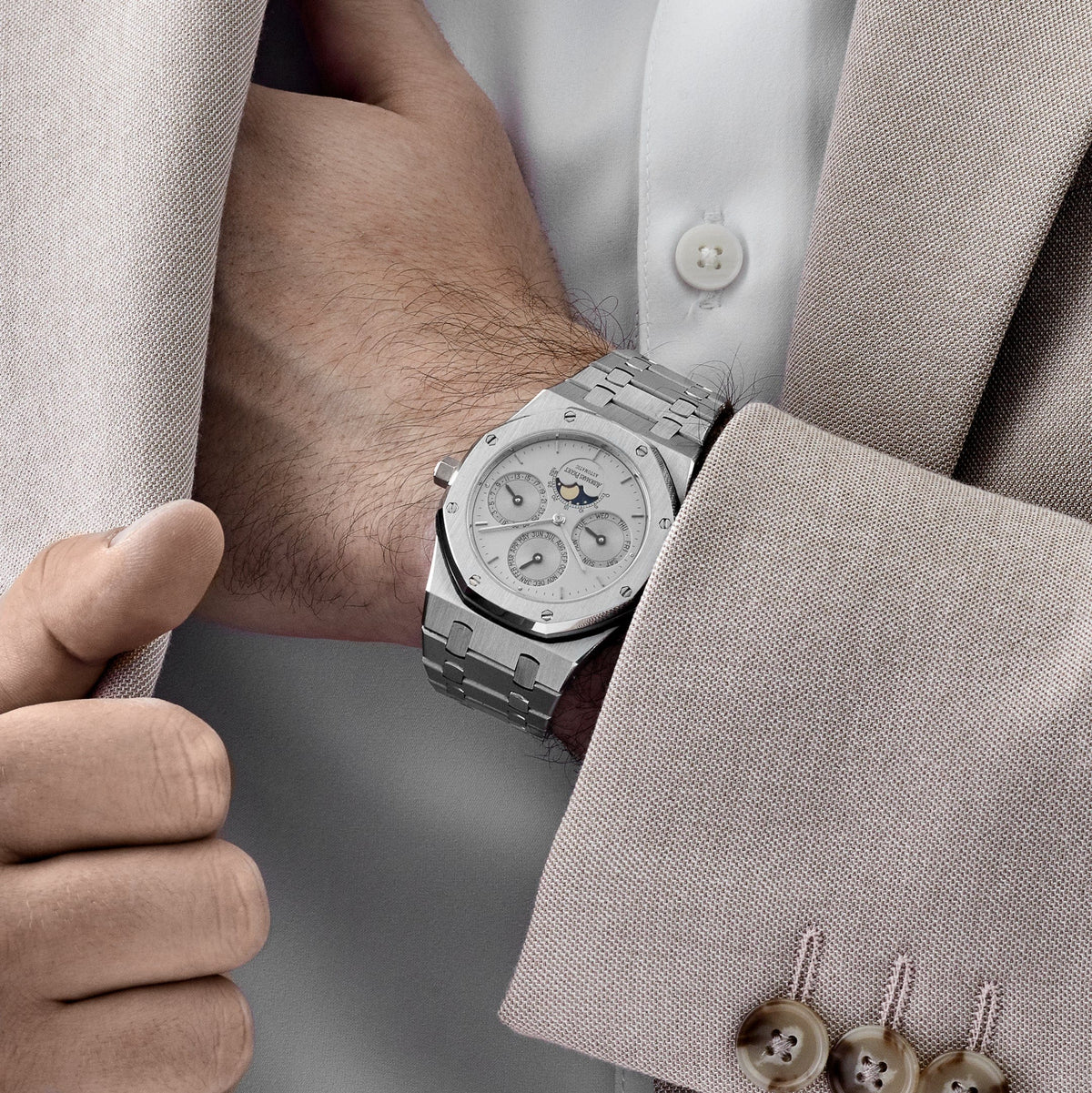 Audemars Piguet Royal Oak 25654ST.OO.0944ST.01 Perpetual Calendar Stainless Steel Silver Dial Limited Edition of 272