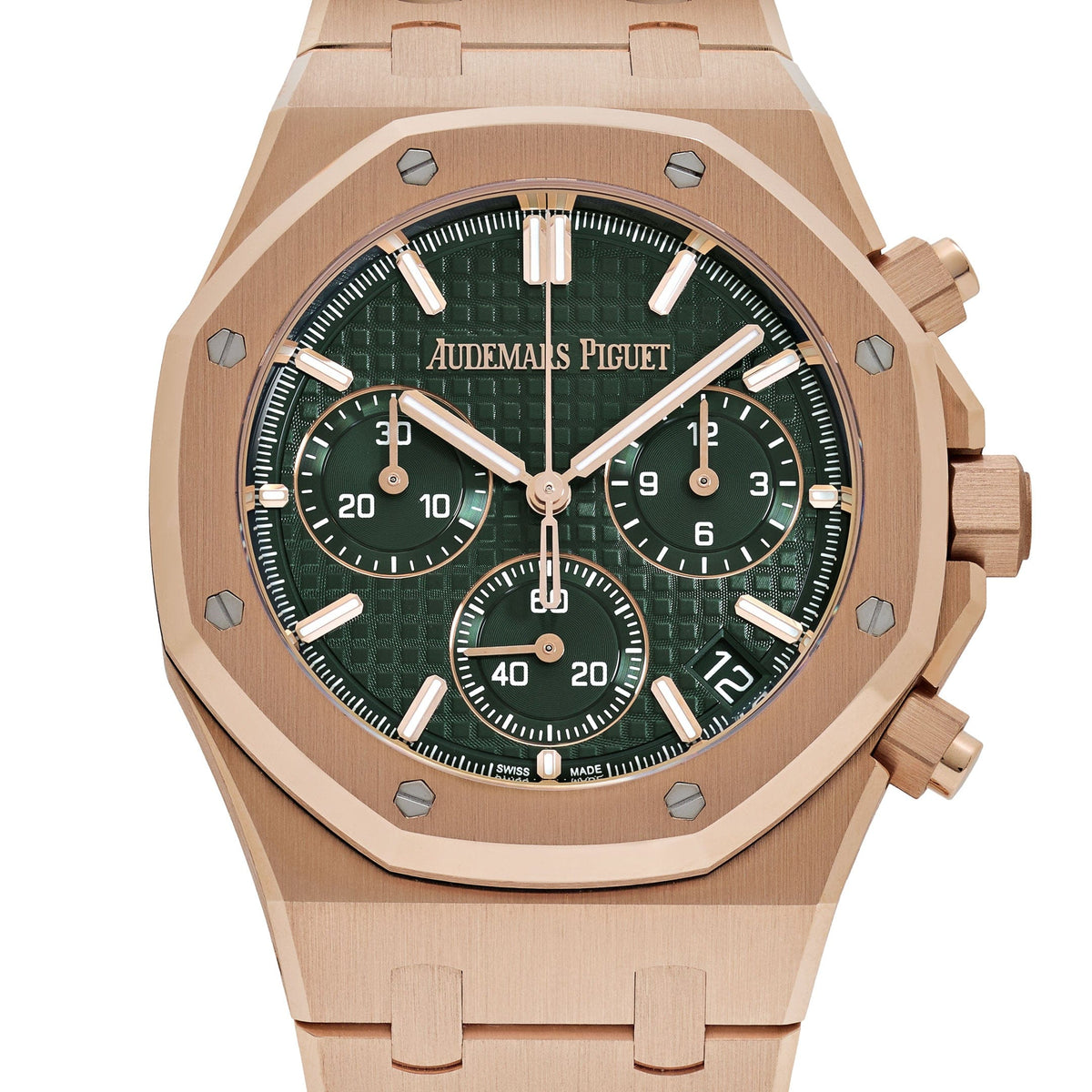 Audemars Piguet Royal Oak 26240OR.OO.1320OR.08 Chronograph Rose Gold Khaki Green Dial (2024)