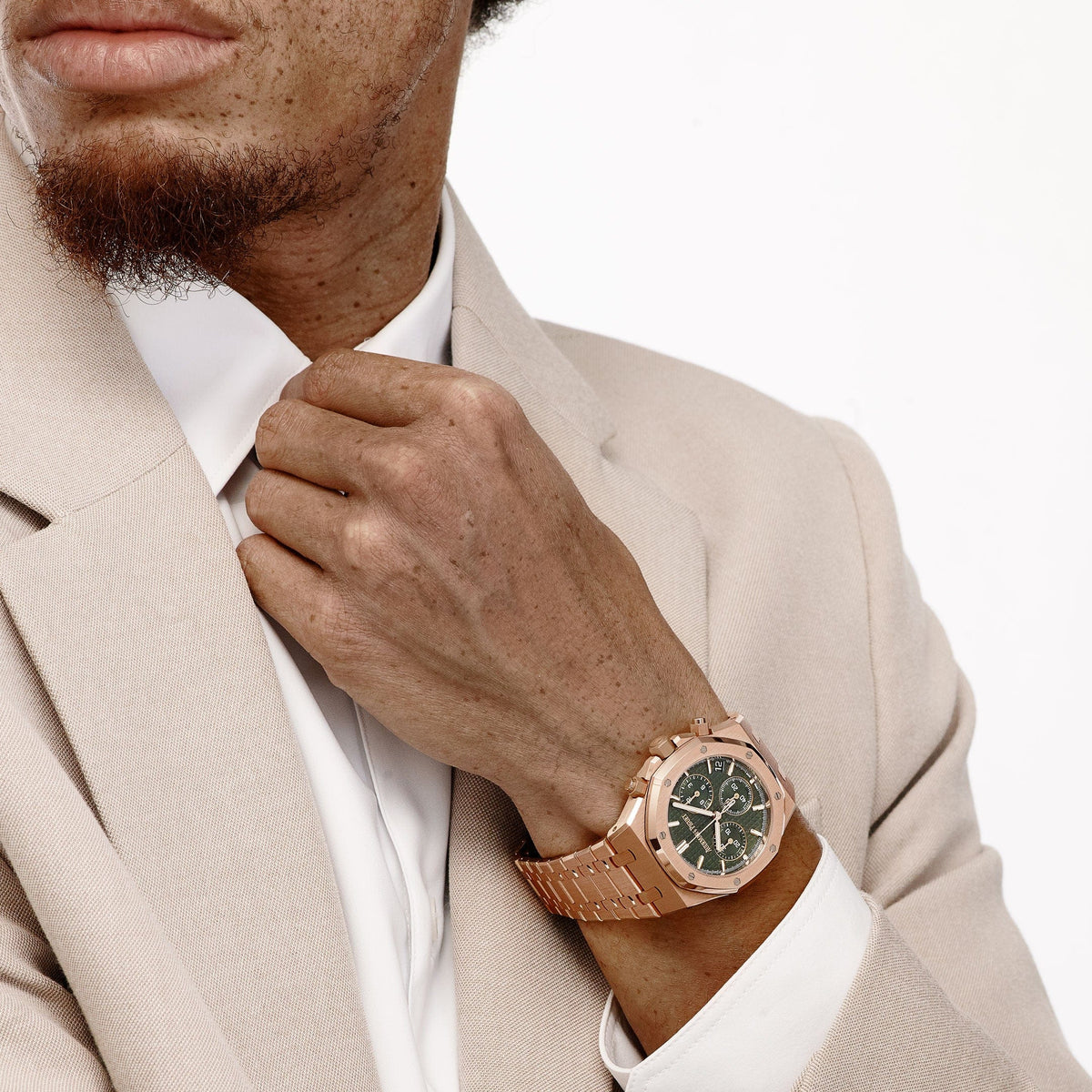 Audemars Piguet Royal Oak 26240OR.OO.1320OR.08 Chronograph Rose Gold Khaki Green Dial (2024)