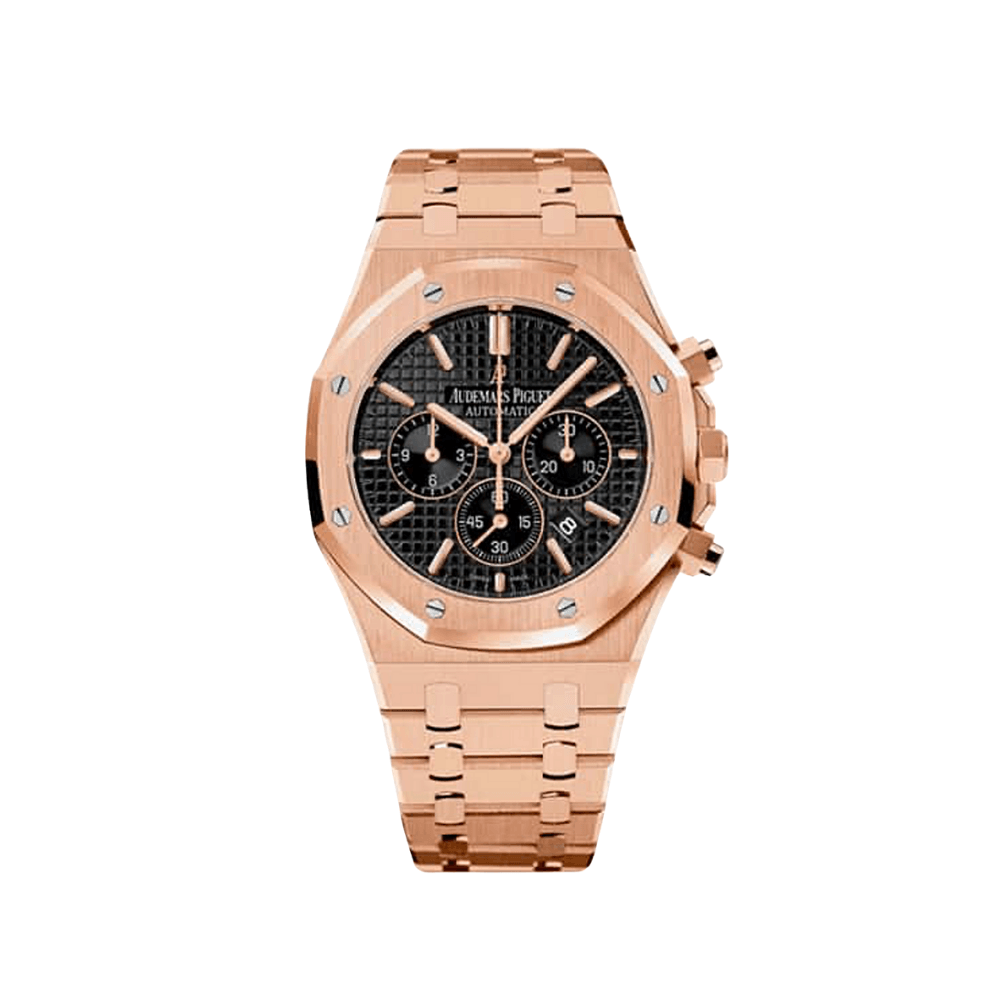 Audemars Piguet Royal Oak 26320OR.OO.1220OR.01 Chronograph Rose Gold Black Dial