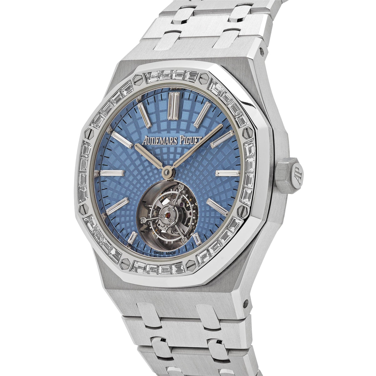 Audemars Piguet Royal Oak 26535PT.ZZ.1220PT.01 Flying Tourbillon Platinum Light Blue Dial