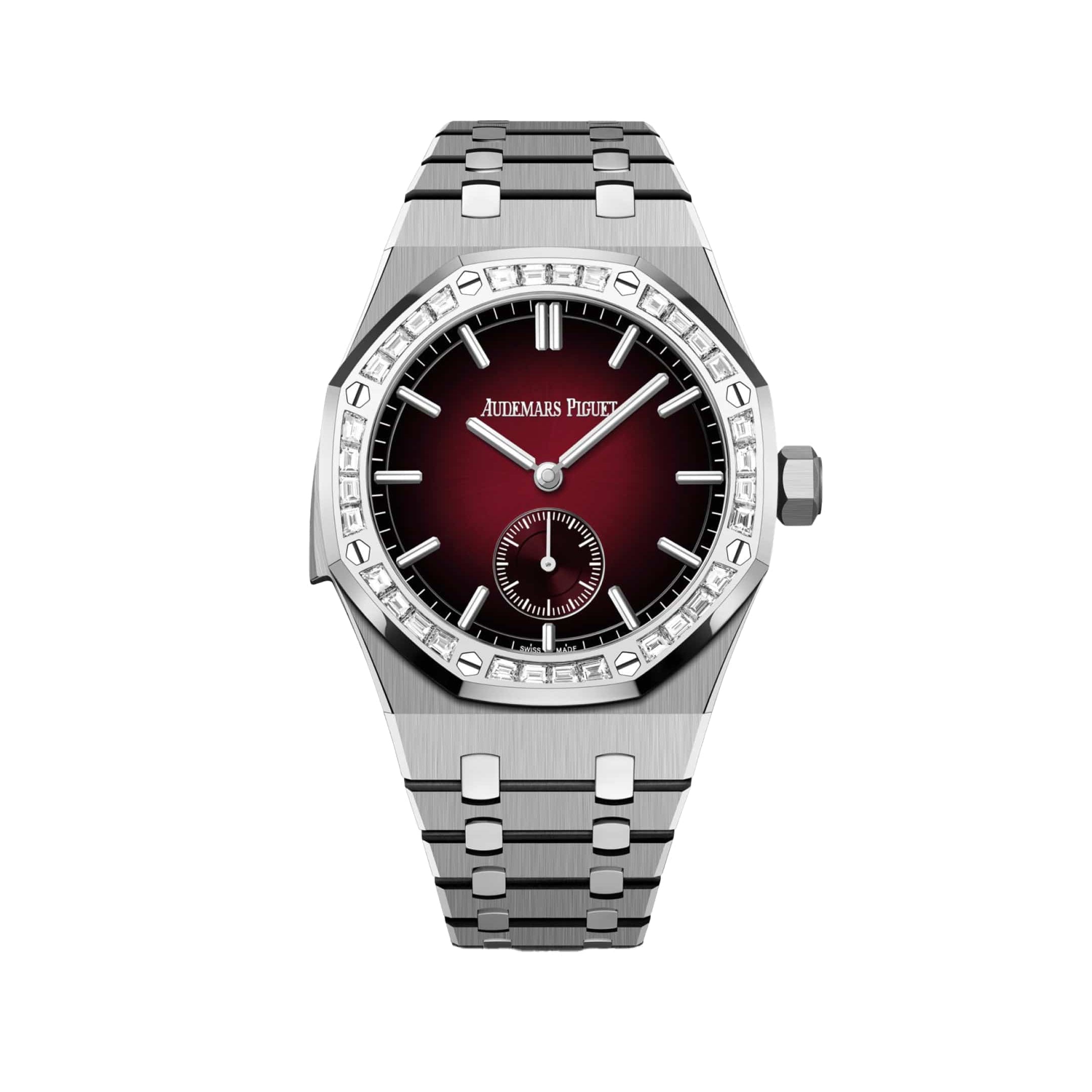 Audemars Piguet Royal Oak 26591IP.ZZ.1252IP.01 Minute Repeater Supersonnerie Titanium Smoked Burgundy Dial Diamond Bezel