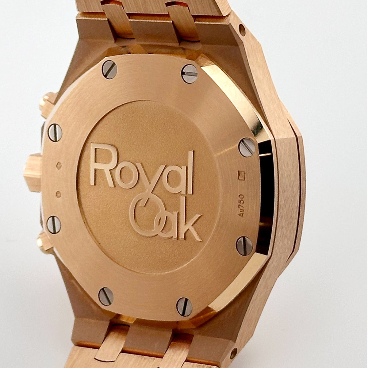 Audemars Piguet Royal Oak 26715OR.ZZ.1356OR.01 Chronograph Rose Gold Silver Dial Diamond Bezel