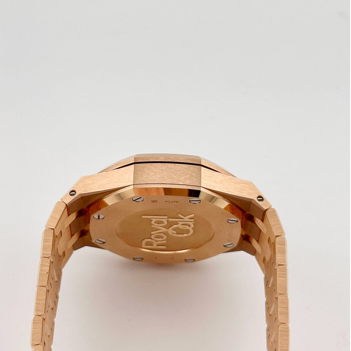 Audemars Piguet Royal Oak 26715OR.ZZ.1356OR.01 Chronograph Rose Gold Silver Dial Diamond Bezel