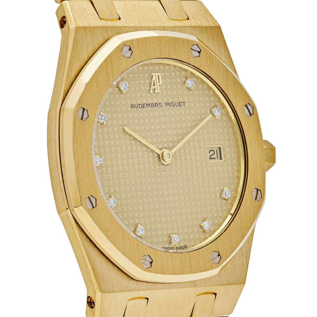 Audemars Piguet Royal Oak 56175BA Vintage Yellow Gold Champagne Diamond Dial