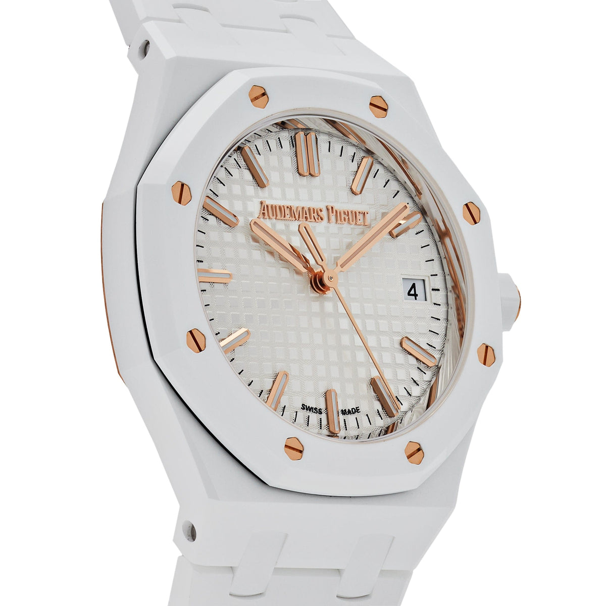 Audemars Piguet Royal Oak 77350CB.OO.1266CB.01 'Ladies' White Ceramic (2023)