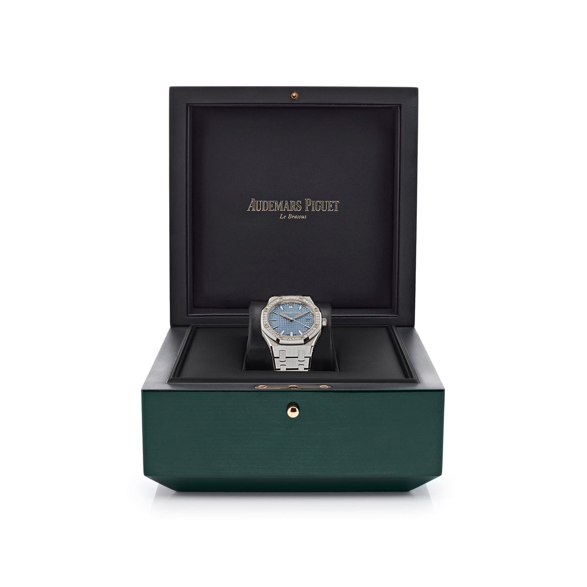 Audemars Piguet Royal Oak 77451ST.ZZ.1361ST.01 'Ladies' Selfwinding '50th Anniversary' Stainless Steel Light Blue Dial Diamond Bezel (2023)