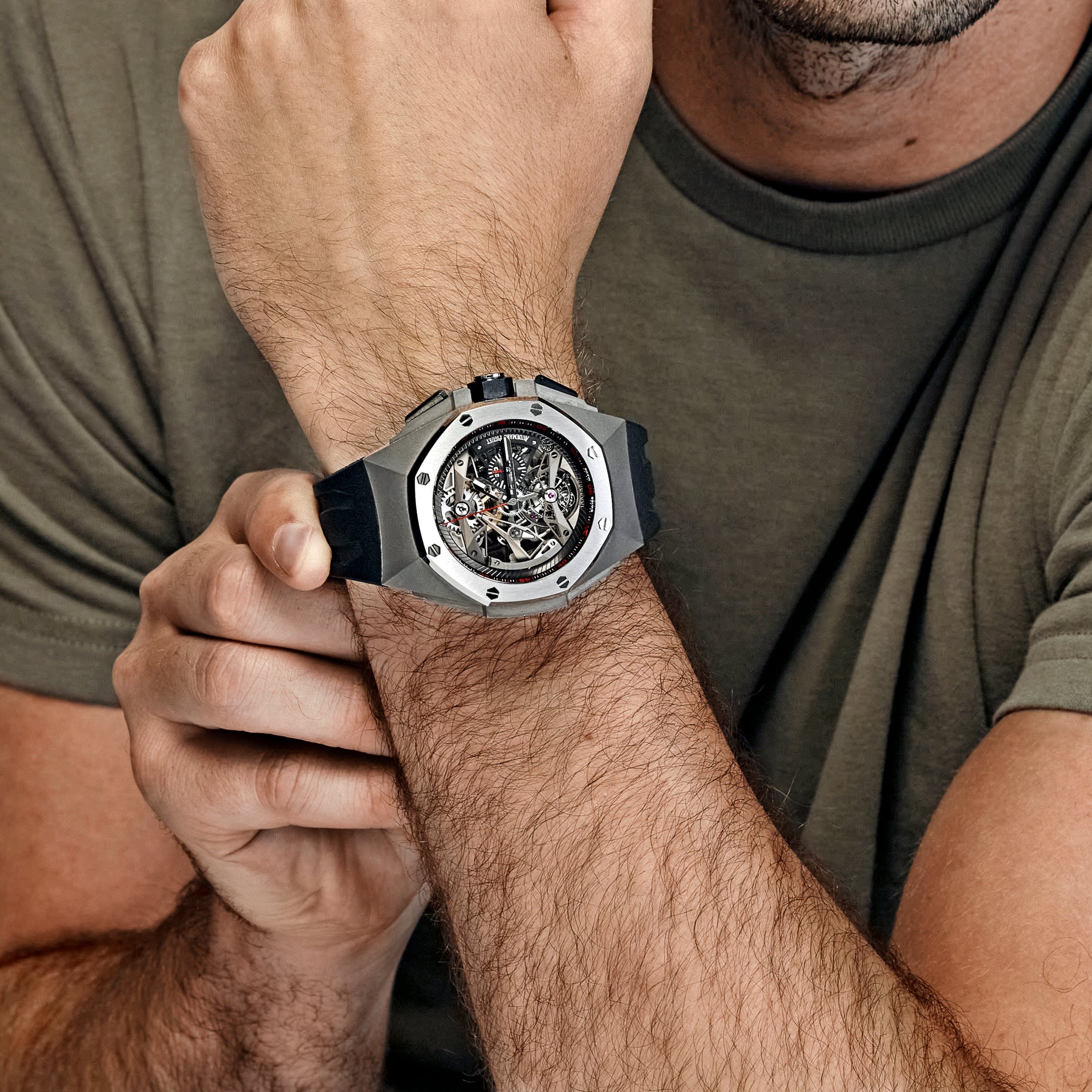 Audemars Piguet Royal Oak Concept 26587TI.OO.D067CA.01 Tourbillon Chronograph Titanium Openworked Dial (2018)