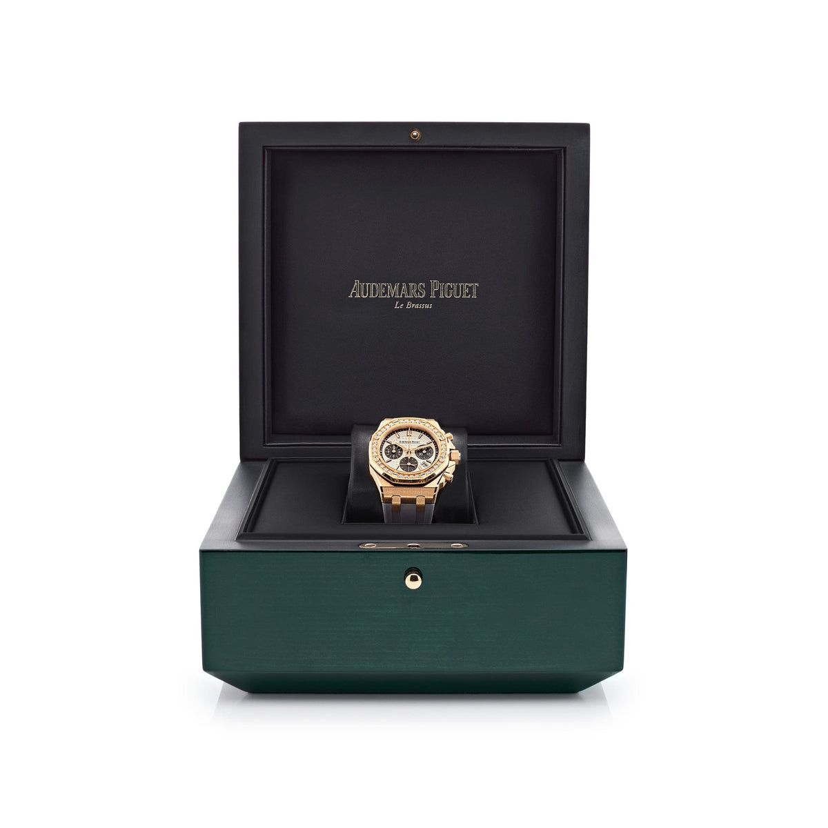 Audemars Piguet Royal Oak Offshore 26231OR.ZZ.D003CA.01 'Ladies' Chronograph Rose Gold Silver Dial Diamond Bezel