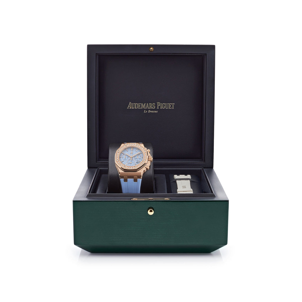 Audemars Piguet Royal Oak Offshore 26231OR.ZZ.A085CA.01 Chronograph Rose Gold Blue Dial Diamond Bezel (2023)