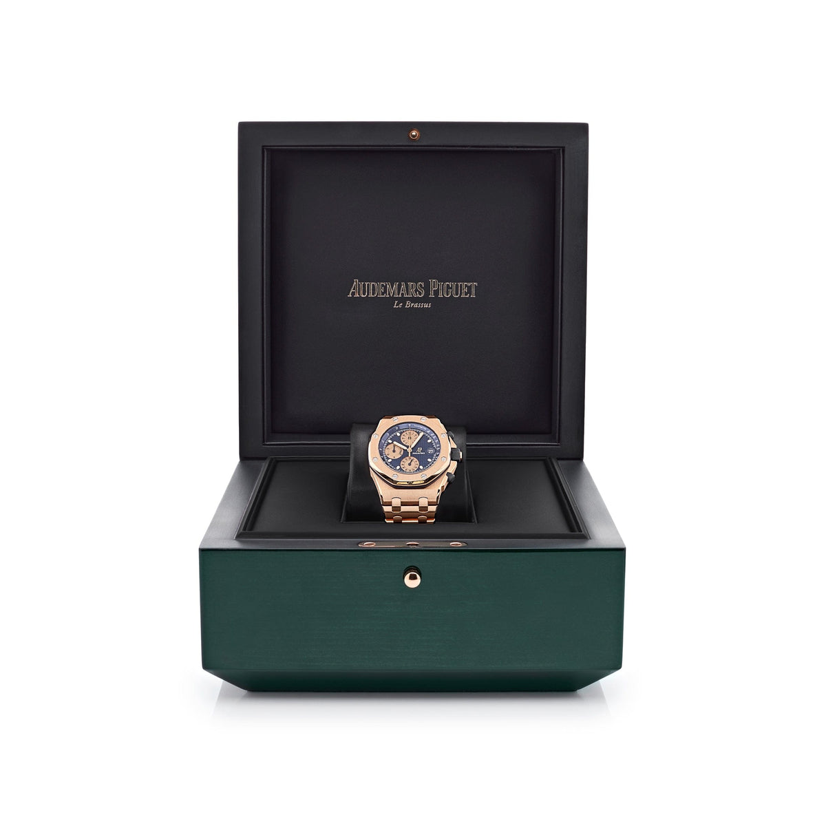 Audemars Piguet Royal Oak Offshore 26238OR.OO.2000OR.01 Chronograph 'Brick' Rose Gold Blue Dial