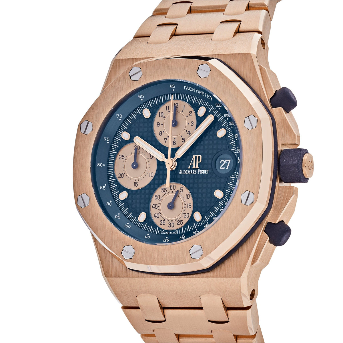 Audemars Piguet Royal Oak Offshore 26238OR.OO.2000OR.01 Chronograph 'Brick' Rose Gold Blue Dial (2024)