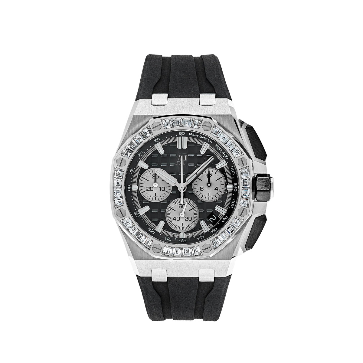 Audemars Piguet Royal Oak Offshore 26424BC.ZZ.D002CA.01 Chronograph White Gold Black Dial Diamond Bezel (2024)