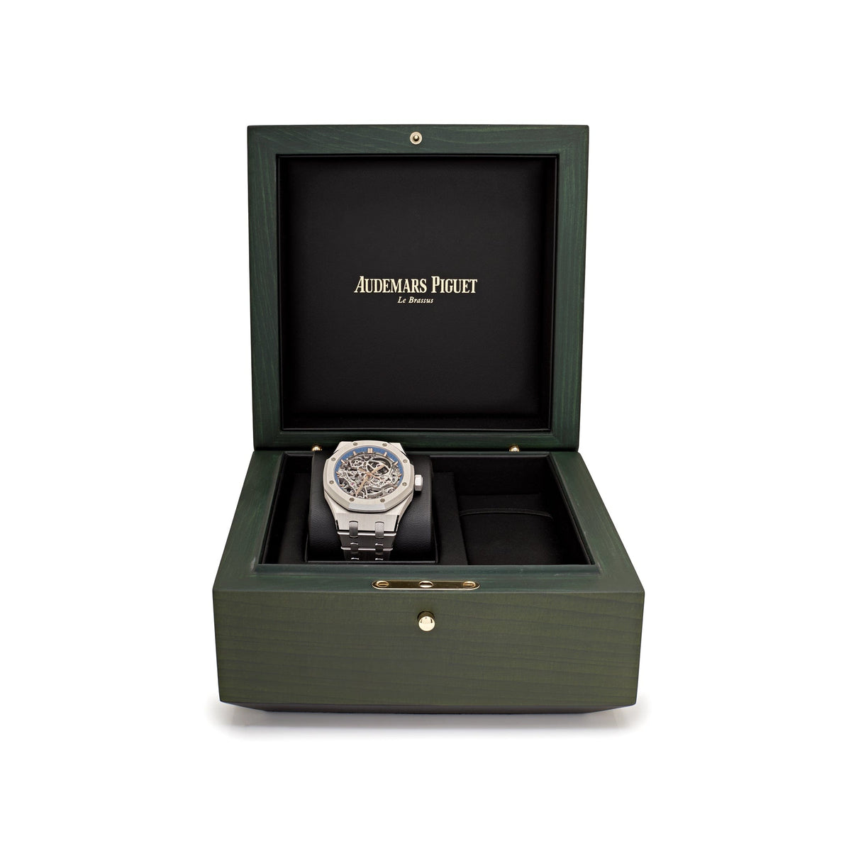 Audemars Piguet Royal Oak Openworked 15467BC.OO.1256BC.01 Double Balance Wheel White Gold Light-Blue Inner Bezel